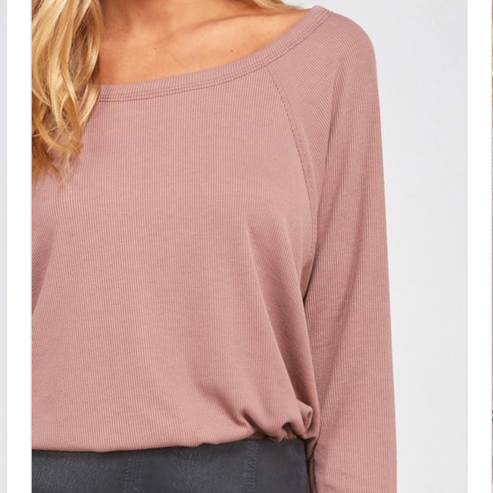 Gray Ribbed essential top - Picture 7 of 8